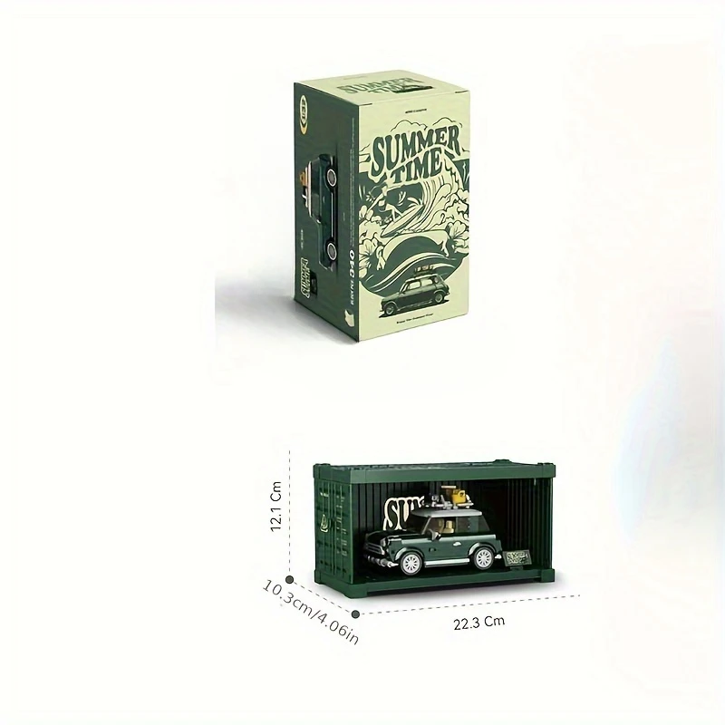 مجموعة مكعبات بناء مجمعة مع صندوق عرض حاوية سلسلة مكعبات بناء تجميع إبداعية للأولاد فوق 6 سنوات مثل t