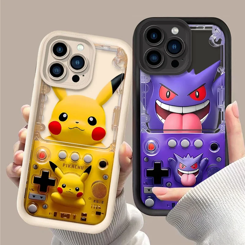 P-Pokemon P-Pikachu Gengar Game For iPhone 16 15 14 13 12 11 Pro Max XS Max 7 8 Plus Phone Case Shockproof Soft Silicone Cover