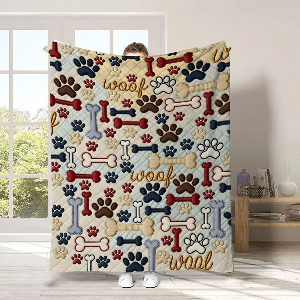 Funny Dachshund Blanket Cute Donut Headphone Dog Pattern Cozy Throw For Luxury Living Room Sofa Bed Couch Home Decoration New