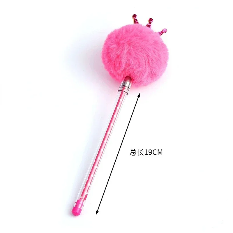 1 шт. креативные канцелярские принадлежности, милая искусственная меховая шариковая нейтральная ручка 0,7 мм, черная водная подпись, пушистые строительные гелевые ручки
