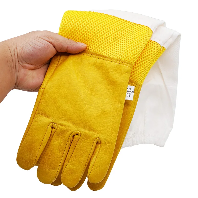 Beekeeper Gloves Protective Sleeves Ventilated Professional Anti Bee for Apiculture Beekeeper Prevent Beehive Protective Tools