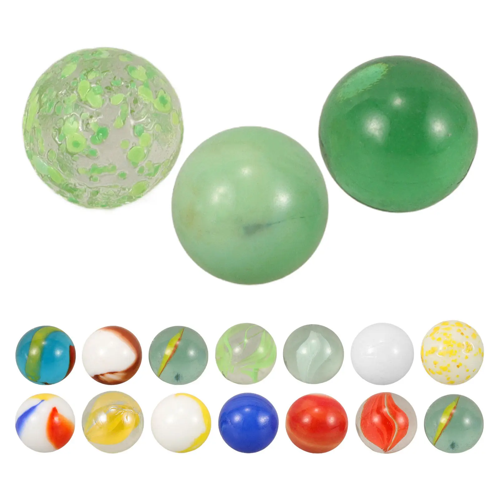 

60Pcs High Gloss Colorful Glass Marbles Robust Smooth Finish Marbles for Childrens Games Fish Aquarium Decor Craft Supplies