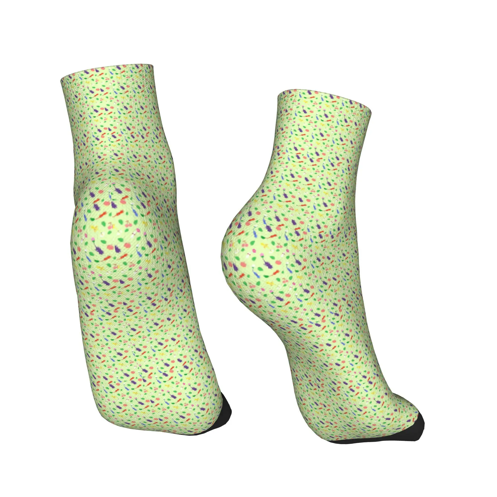 Chaussettes Pikmin toutes saisons, Harajuku, absorbant la sueur, bas à la mode pour hommes et femmes, cadeaux de noël