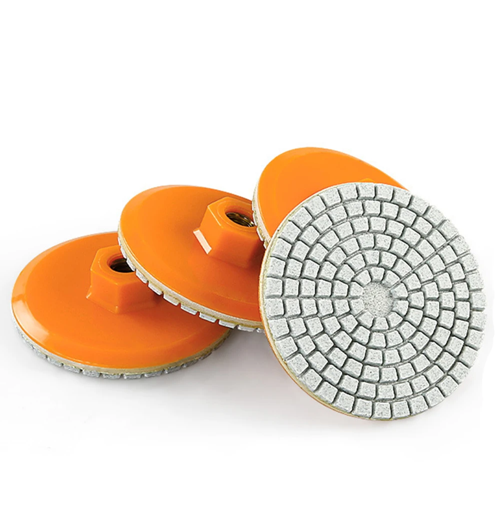 

1 Pcs 80mm Diamond Integrated Polishing Pad M10 Thread Stable for Stone Polishing