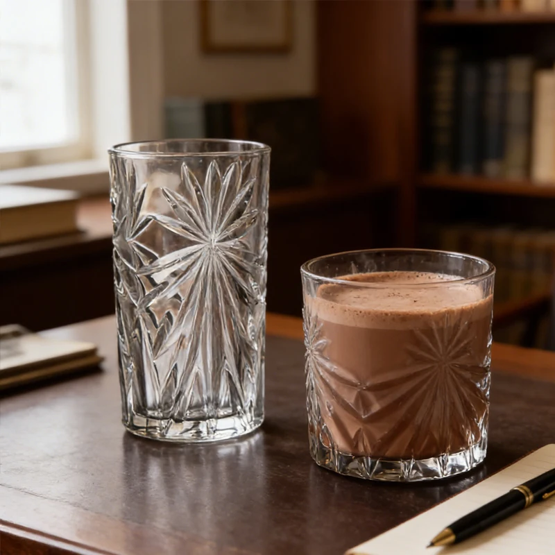 

Прозрачный бокал для виски, чашки для сока, мохито, бокал для коктейля, классический резной бокал для вина, изысканная стеклянная чашка, подходит для подарка