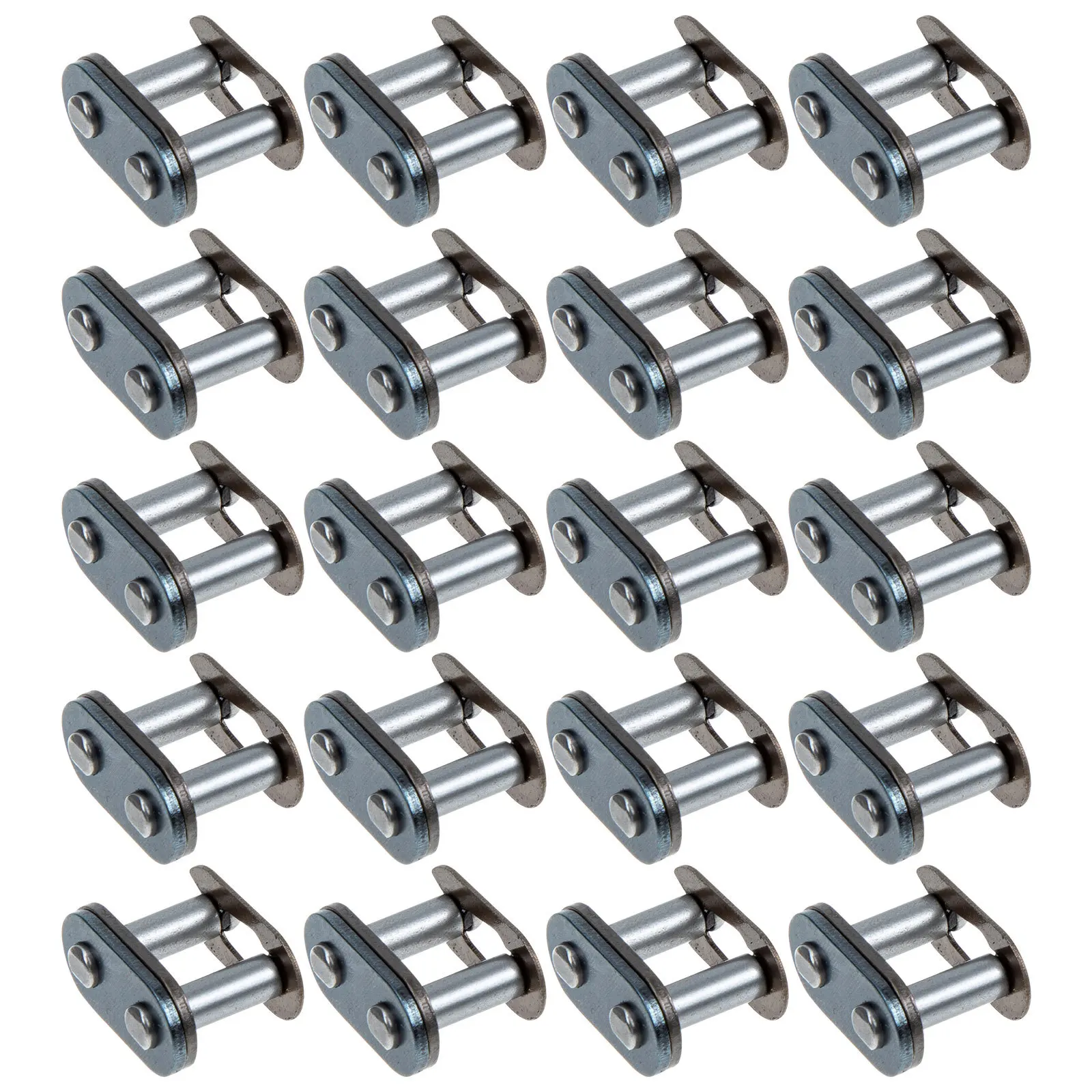 

20Pcs Atv Motorcycle Chain Connecting Link Durable Steel Roller Chain Buckle Transmission Replacement Quick Release Buckle