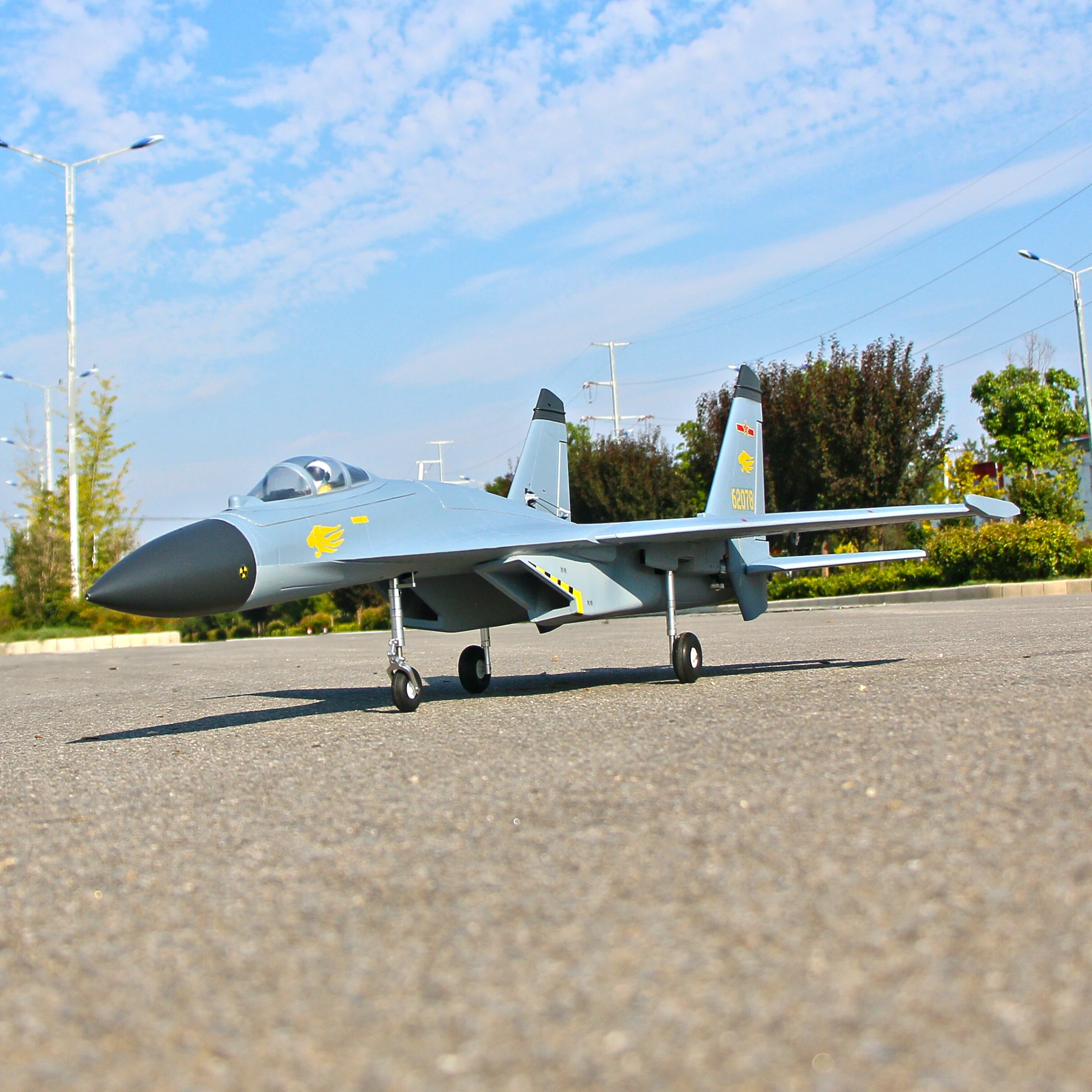 6 CH FlyFans SU-27 J11B Gray Painting Twin 64mm RC EDF Jet PNP/KIT/KIT With Servos Version Plane