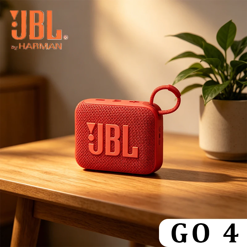 JBL GO4 Music Gold Brick Cuarta Generación, Altavoz Bluetooth para Ciclismo y Camping, Subwoofer Impermeable, Sistema de Sonido Pequeño para Exteriores