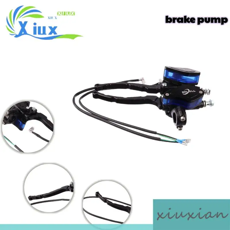 

Integrated motorcycle clutch brake pump and adjustable front/rear/left/right brake lever for pedals and off-road vehicles