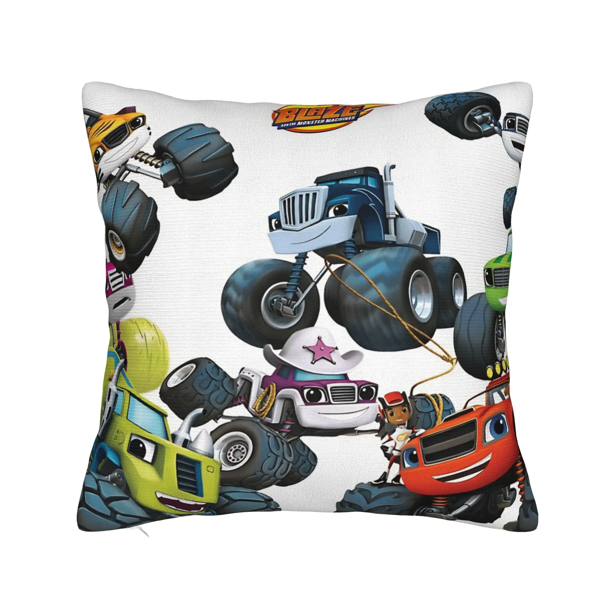 Pillow Case B-Blaze and the Monster M-Machines Soft  Pillow Cover For Sofa Car Home Decor Fashion Pillowcases