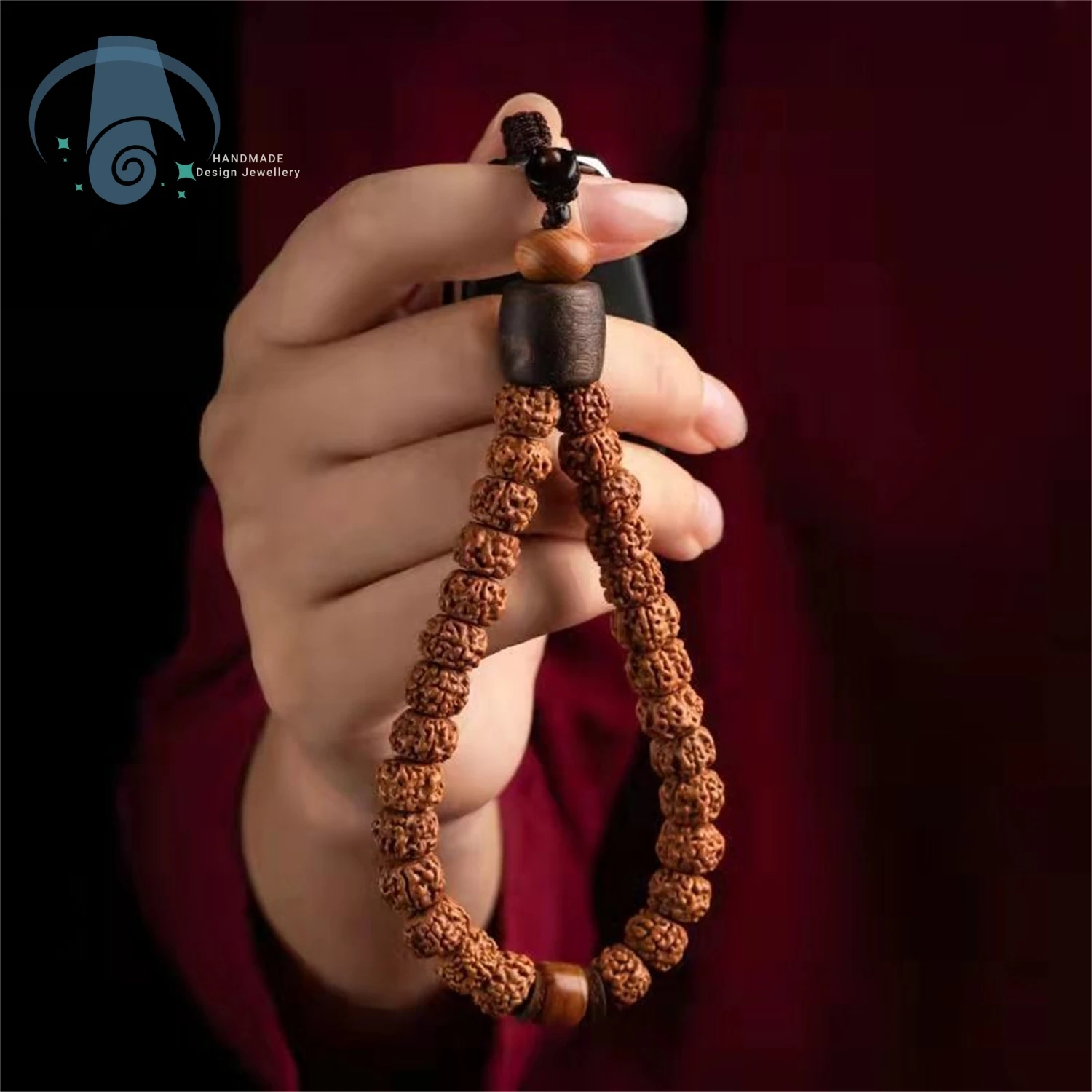 

Автомобильный брелок Vajra Bodhi с семенами и агаровым деревом, уникальный ручной подарок для мужчин и пожилых людей, модный креативный декоративный аксессуар