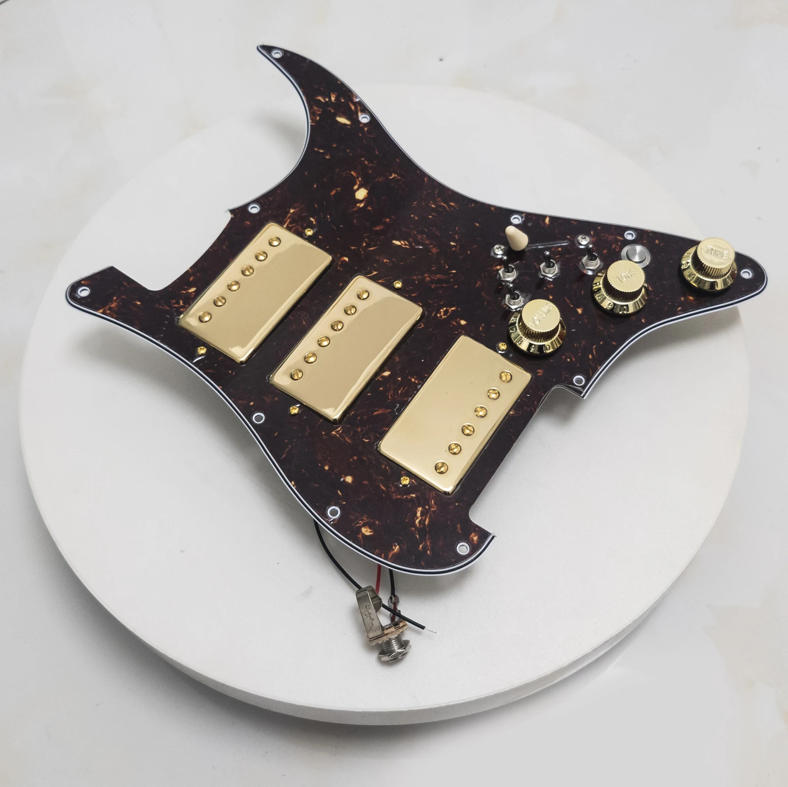 

Guitar Prewired Loaded Pickguard with Kill Switch Coil Splitting Ainico 5 Humbucker Pickups Set for ST Electric Guitars