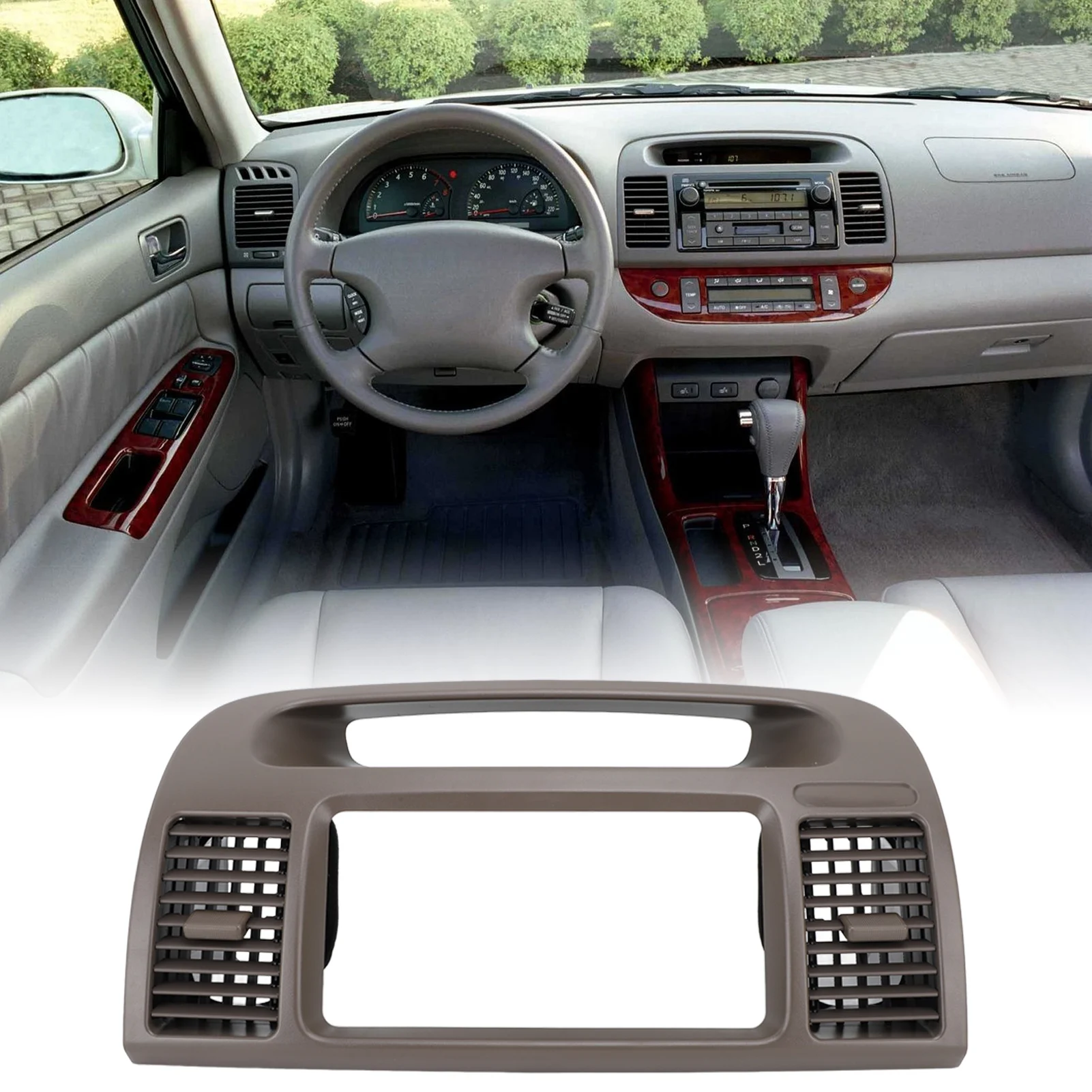 For  Camry XV30 2001 2002 2003 2004 2005 2006 Center Dash Air Outlet Panel Car Front AC Air Vent Panel Assembly Bezel