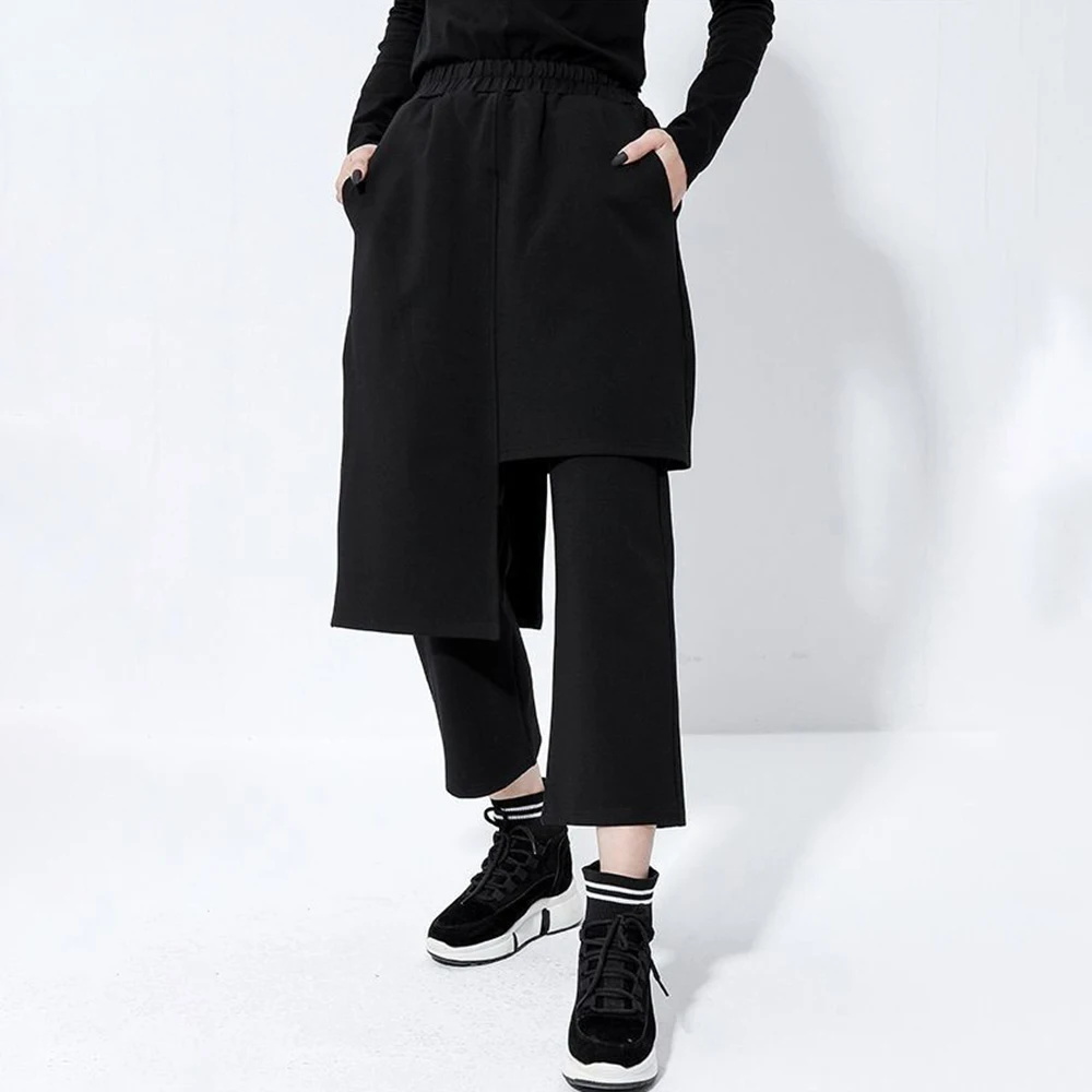 

XS-5XL Summer New Men's Patchwork Skirt Pants Unisex American Retro Fashion Trend High Street Loose Casual Niche Men's Bottoms