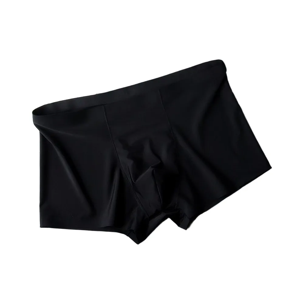 Ultra-Thin Quick Dry Mens Boxer Shorts Ice Silk Man Panties Seamless Sexy Underwear U Bulge Pouch Male Breathable Underpants