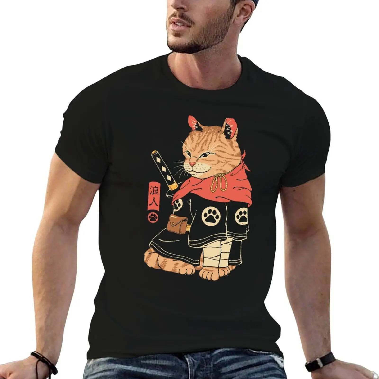 Neko Ronin T-Shirt funny meme t-shirts baggy shirts plain t shirts men