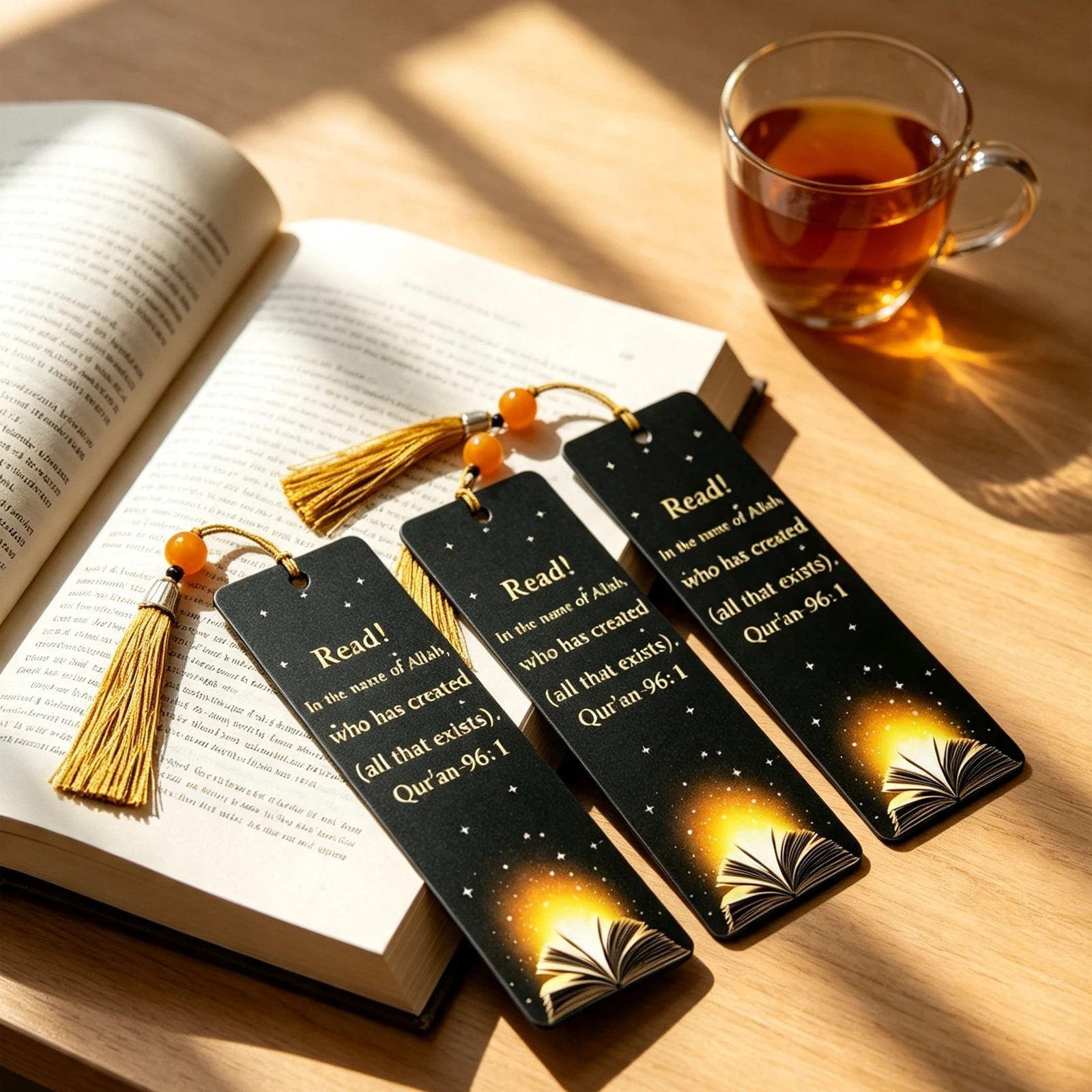 Home Quran - 3/7 ชิ้น ที่คั่นหนังสืออัลกุรอานอิสลาม, ที่คั่นหนังสือกระดาษทนทาน, สำหรับการเรียนรู้อัลกุรอานอย่างสง่างาม, อุปกรณ์สำหรับบ้าน