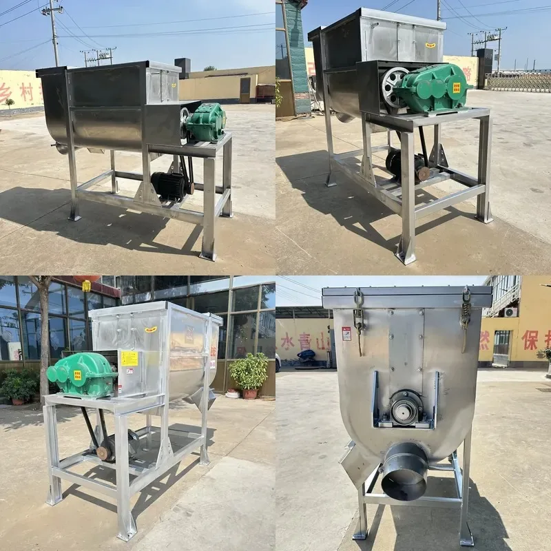 Heavy Duty Horizontal Feed Mixer Diesel Powered for Cattle Sheep Farm Grass and Feed Mixing