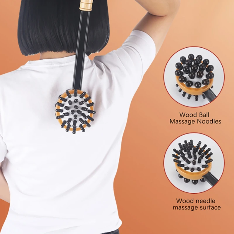 Bâton de massage méridien valide pour la tête ronde, le dos, les épaules, le cou, la fatigue, le stress, le marteau valide, déterminer