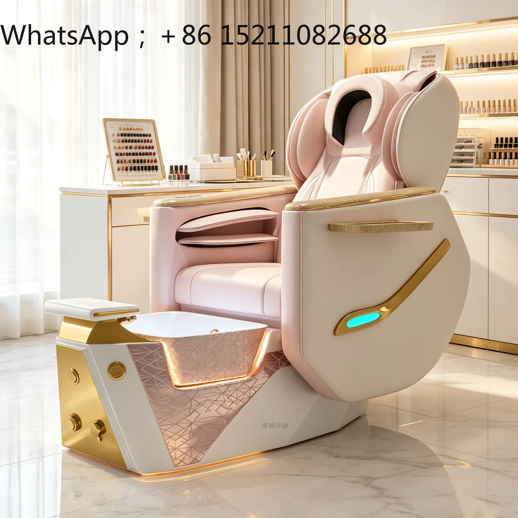 LLY Electric Multifunctional Nail Art Foot Bath Sofa Rewind Massage High-end Beauty Salon Special Foot Bath Chair