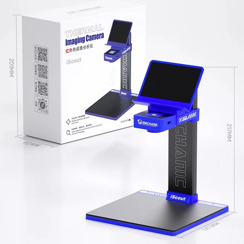 Mechanic iScout Liftable 3D Thermal Imaging Analyzer Camera Quick Check Leakage for PC Phones PCB Circuit Board Faulty Detection