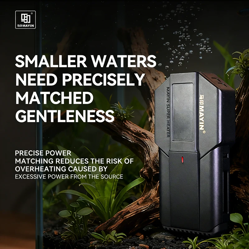 MaYin Transverse Titanium Aquarium Heater with Frequency Conversion and Dual Drive Precise Temperature Control for Fish Tanks