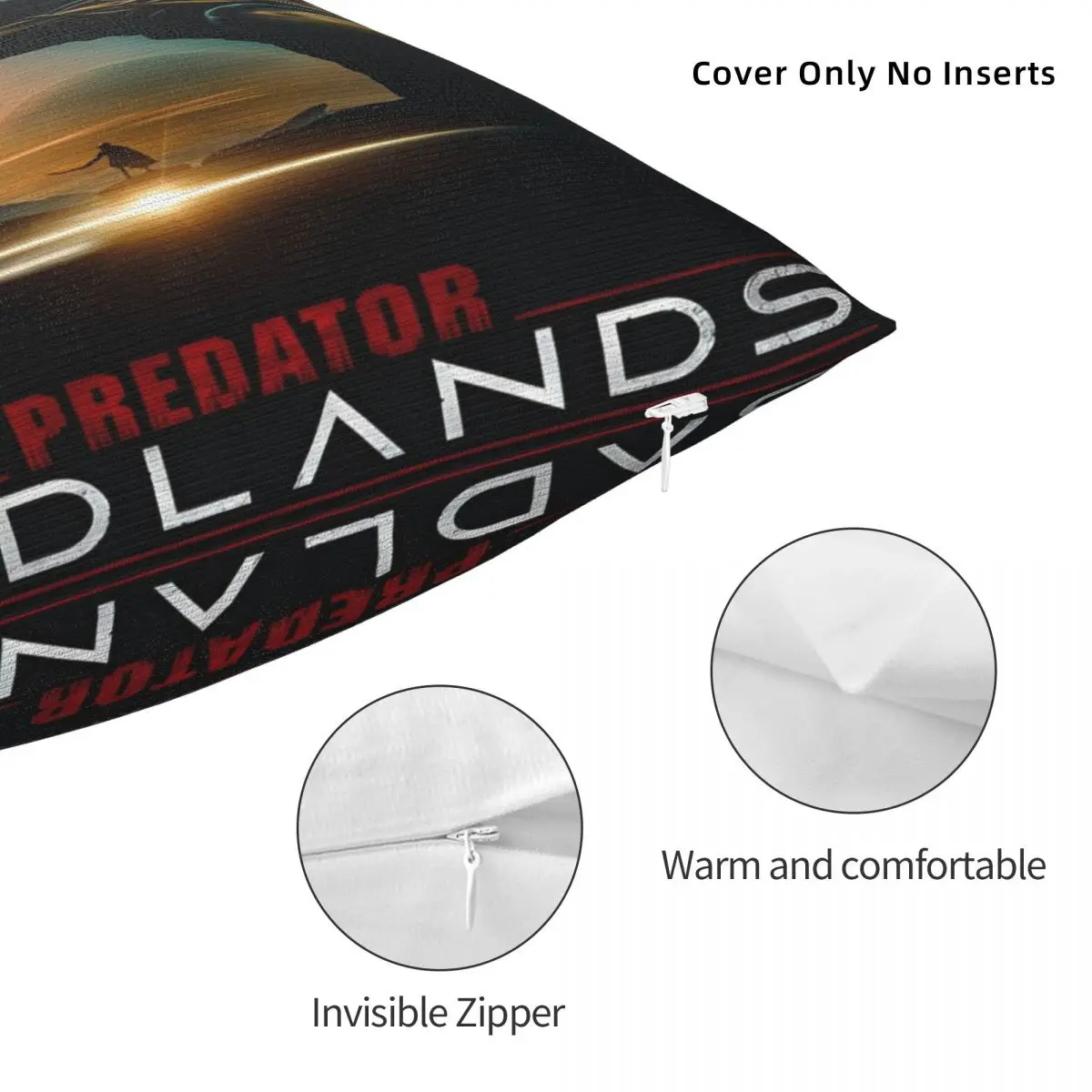 المفترس: أغطية الوسائد Badlands Merch غطاء وسادة بوليستر ناعم ديكور رمي كيس وسادة غطاء منزلي بسحاب