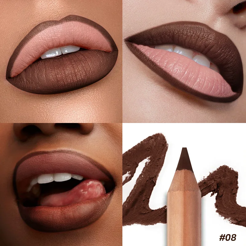 Matte Lip Liner- ติดทนนาน เรียบเนียน สีง่าย รวมถึงเครื่องเหลา - เหมาะสําหรับผิวไร้ที่ติ!