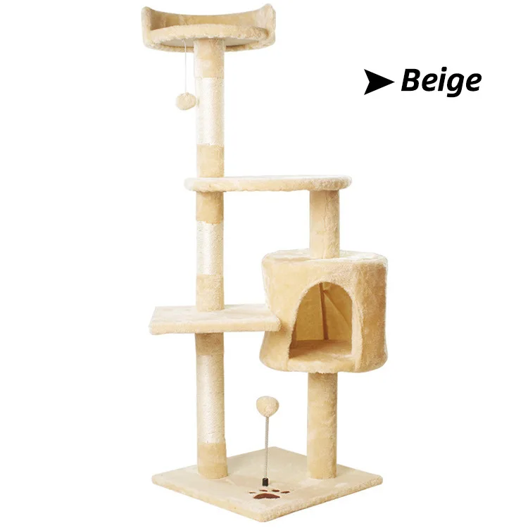 Cat climbing frame Large one-piece through-the-sky column-shaped frame Cat tree jumping platform Sword hemp rope toy