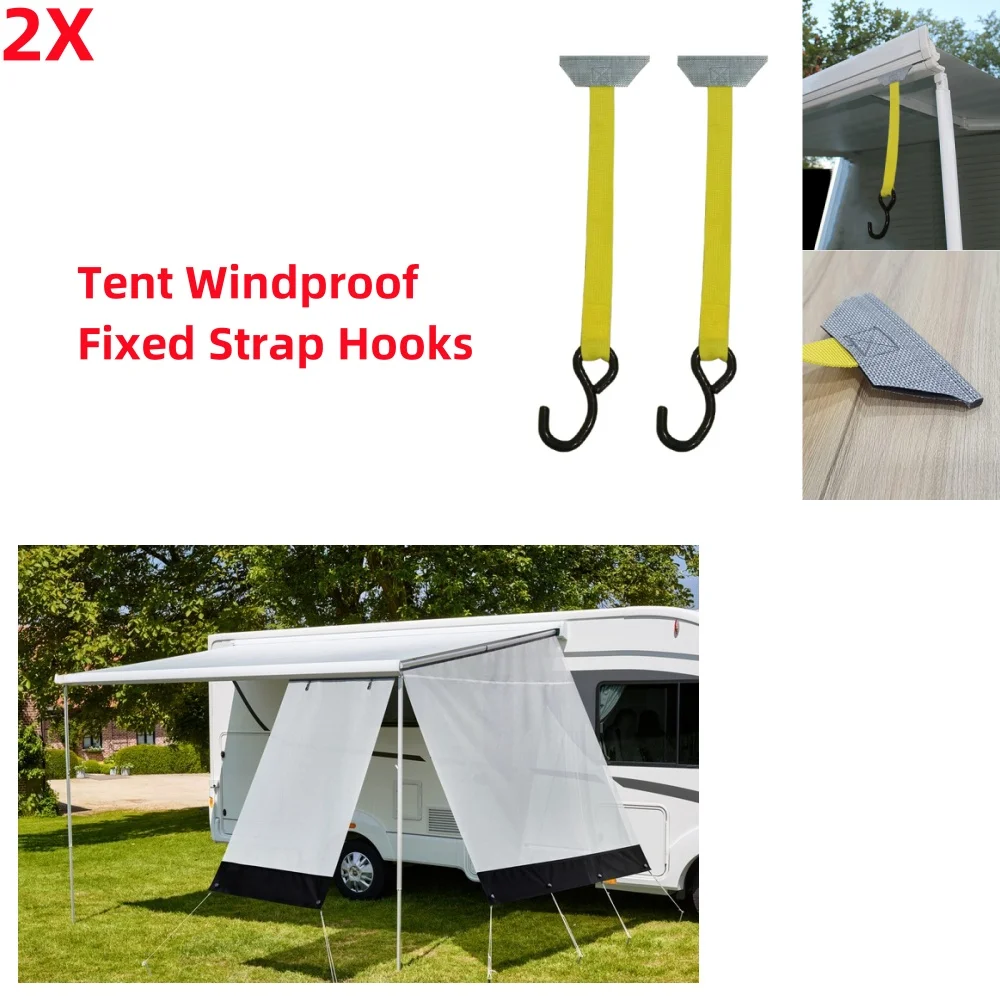 2PCS RV Heavy Duty Awning Tie Down Hangers For Fiamma Omnistor Dometic Outdoor Campervan Caravan Motorhome Accessories