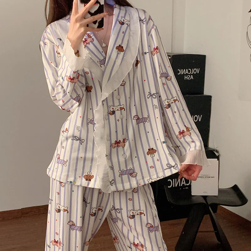 

Pajama Sets Birthday Women Modal Summer Collared Short Pants Stretchy Cool Female Loungewear Sleep Set Moisture Wicking Jacquard