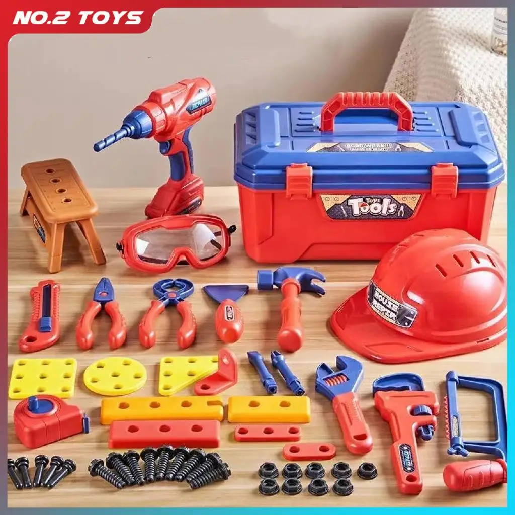 Pretend Play Repair Toolbox Kits Toys for Children Simulation Repair Tools with Electric Drill Boy Girl House Play Education Toy