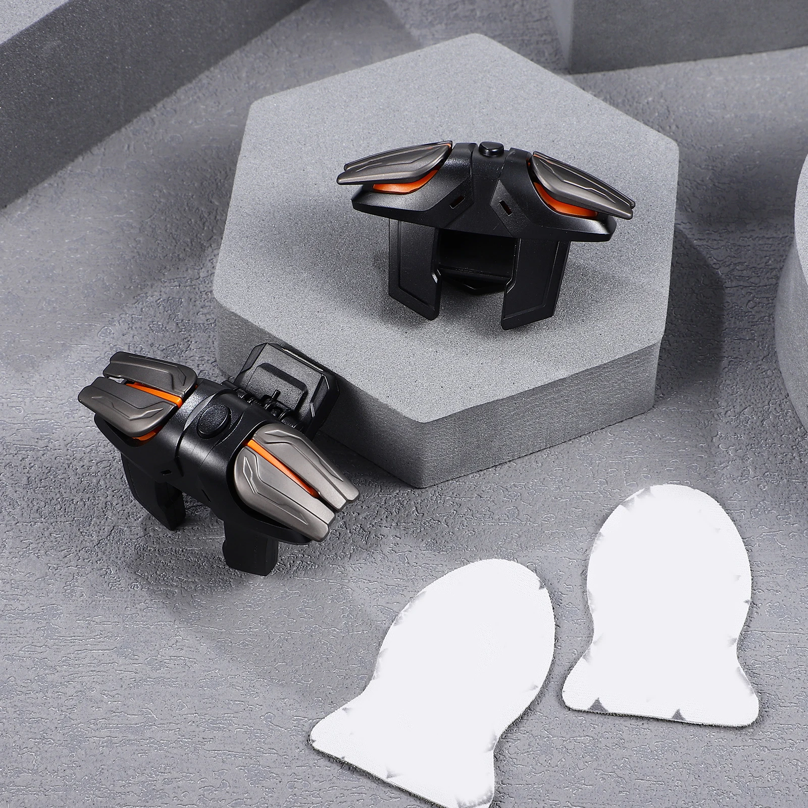 Game Controller Triggers Mobile Gaming Wired 1 Pair Silver Cloth Double Finger Cot High Sensitivity Non Blocking Compatible