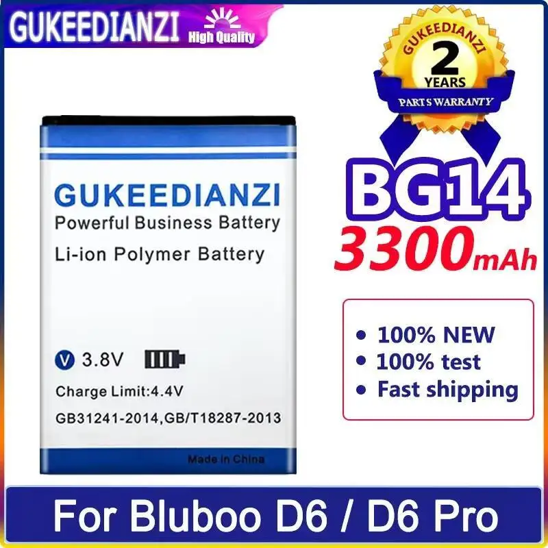 

Аккумулятор мобильного телефона BG14 3300 мАч для Bluboo D6 Pro, надежная замена, высокая эффективность