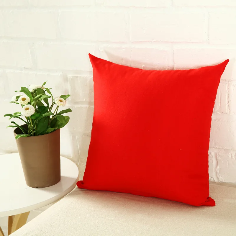 Candy Color Pillow Case Cover Simple Solid Color Decorative Pillowcases Black White Gray Red Yellow Colorful Pillow Case Cover