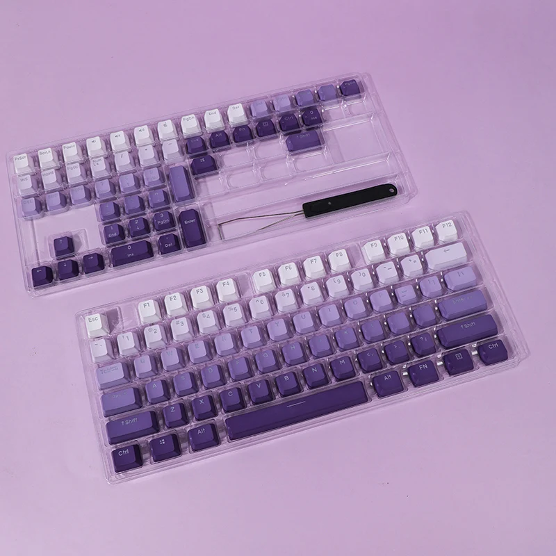 Secret Fragrance Purple Gradient Keycap Dip Dye Doubleshots PBT for keyboard 87 tkl 104 bm60 xd68 CSTC75 BM87 BM65 CSTC75 VN96