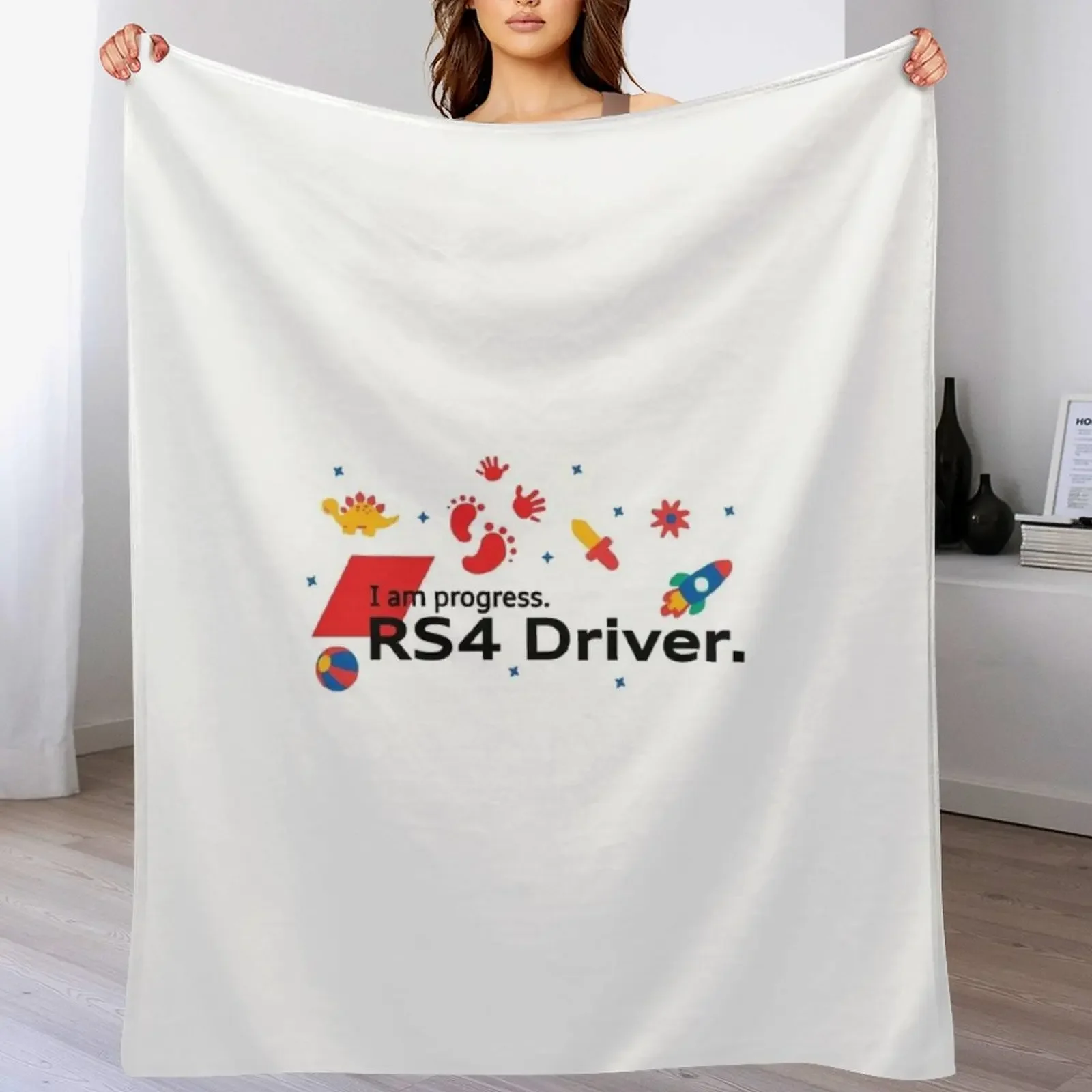 I am progress RS4 driver Throw Blanket Soft Plush Plaid Decorative Sofas Single warm winter Blankets