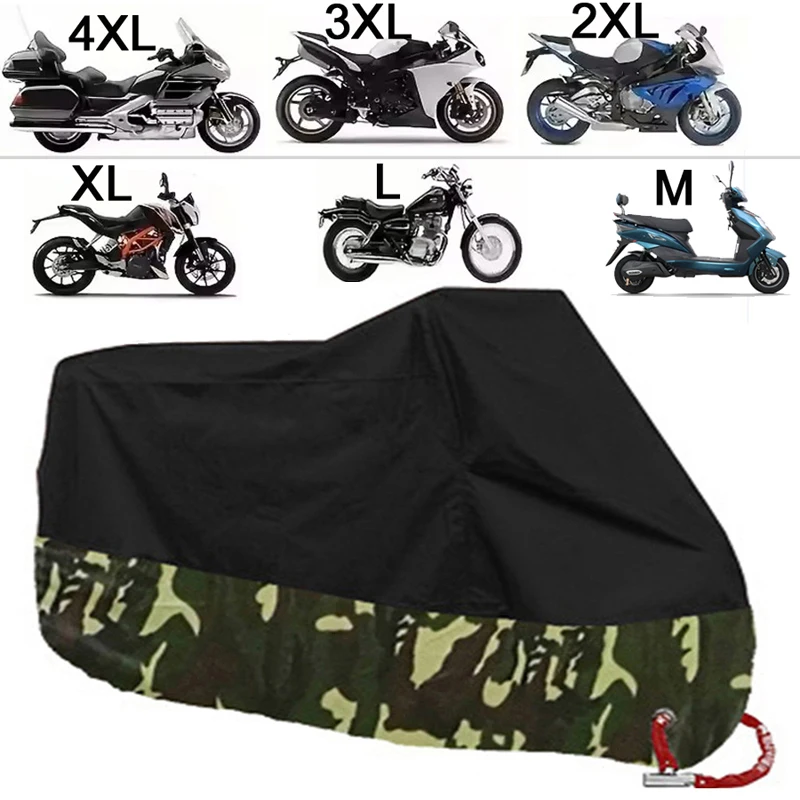 All Season Motorhoes Zilver Zwart Zon Reflecterend Waterdicht Stofdicht UV-bescherming voor Moto Scooter M tot 4XL 2025