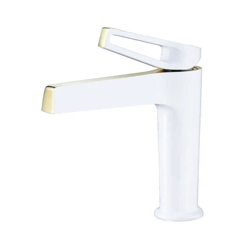 

Contemporary Single Handle Bathroom Sink Faucet Deck Mounted Waterfall Vanity Sink Faucet One Hole Hot and Cold Mixer Tap