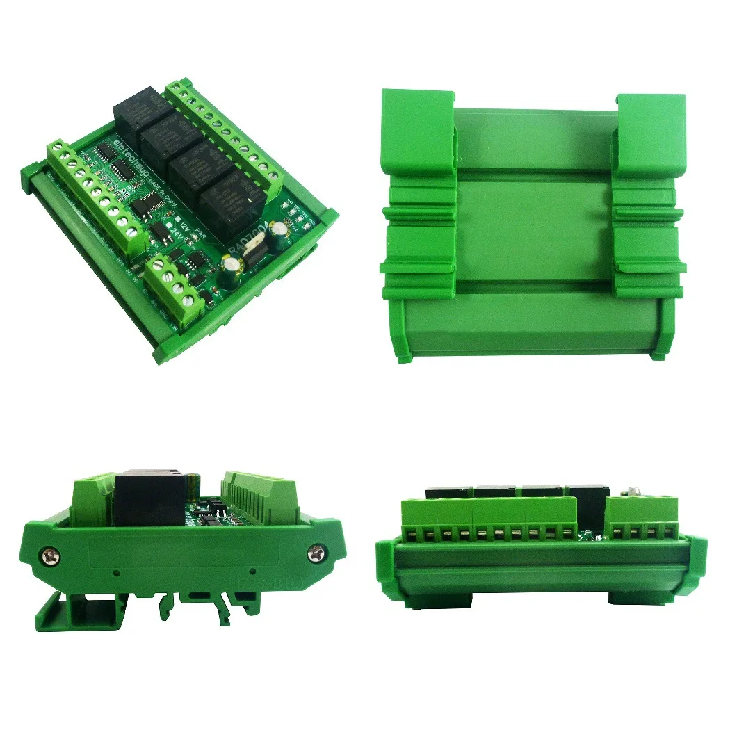 

4Ch 2DI 2AI RS485 Modbus RTU Relay Multifunction Module PLC IO Expanding Board 4-20MA 0-10V Current Voltage Acquisition Module