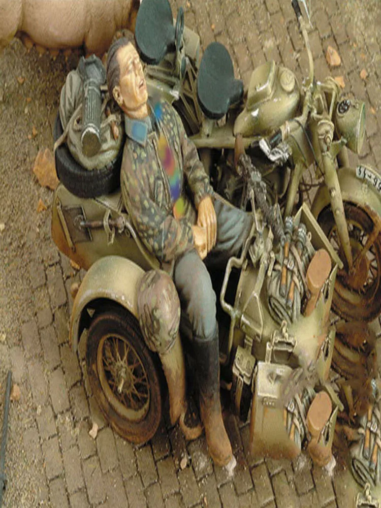 

Unassambled 1/35 спальный воин (без автомобиля у вас есть только один человек) статуэтка в виде набор миниатюрных моделей Неокрашенный