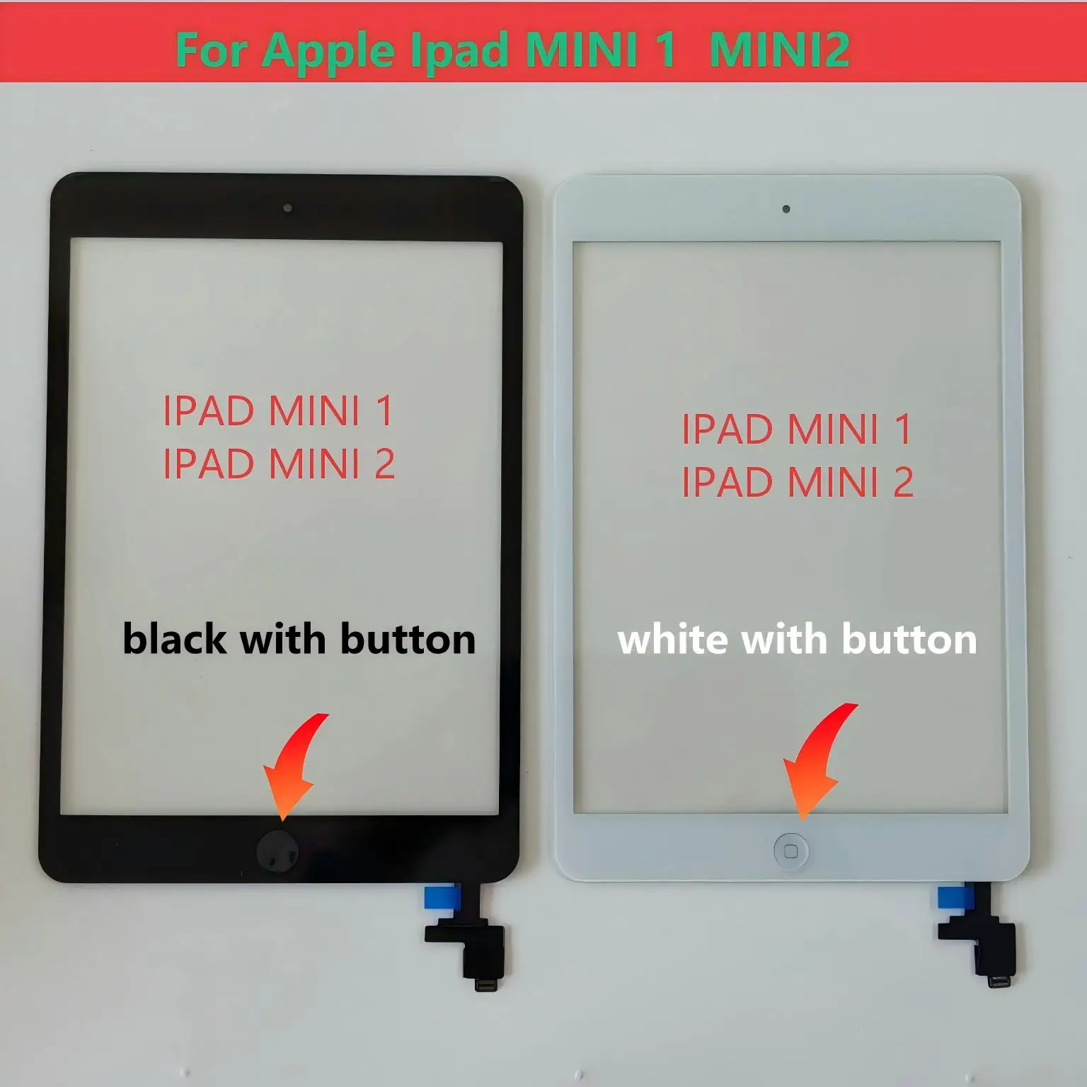 

LCD Touch Panel For iPad Mini 1 2 Mini1 Mini2 A1432 A1454 A1455 A1489 A1490 A1491 Touch Screen with button