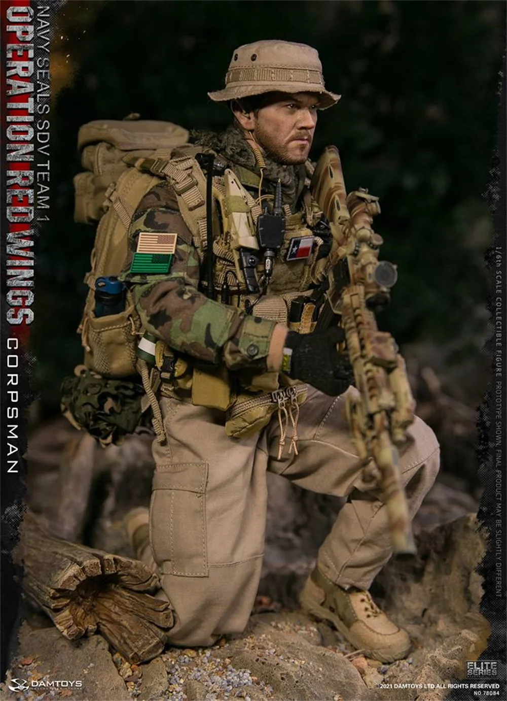 1/6 DAMTOYS DAM 78084 Navy Seal SDV Squadra 1 Funzionamento Red Wing Corpsman MK12 MOD1 SPR Fucile Da Cecchino PVC Materiale Per Action Figure