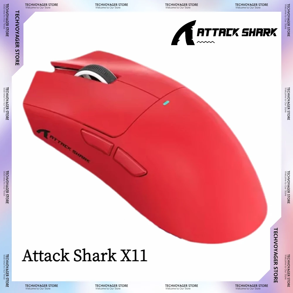 

Игровая мышь Attack Shark X11 PAW3311 Сверхлегкая беспроводная Bluetooth-мышь с тройным режимом Магнитная зарядная док-станция Мыши для подключения