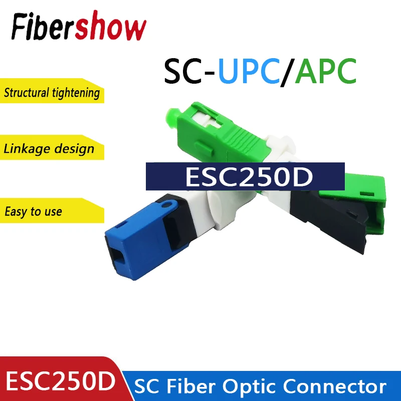 ESC250D FTTH SC UPC Optical fibe quick connector SC FTTH Fiber Optic Fast Connector Embedded ESC250P