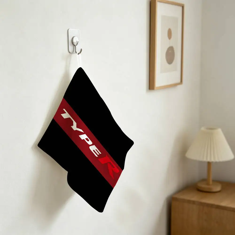T-Type Jdm R Street Polyester Cotton Hand Wiping Towel With Hanging Loop, Lightweight For Home And Commercial Use