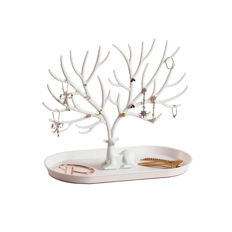 

Jewelry Display Holder Stand Earrings Pendants Necklace Ring Jewelry Storage Rack Antler Tree Jewelry Box Holder