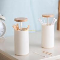 Automatic Pop-up Cotton Bud Swabs Toothpick Dispenser for Case Home Hotel Decora B46D