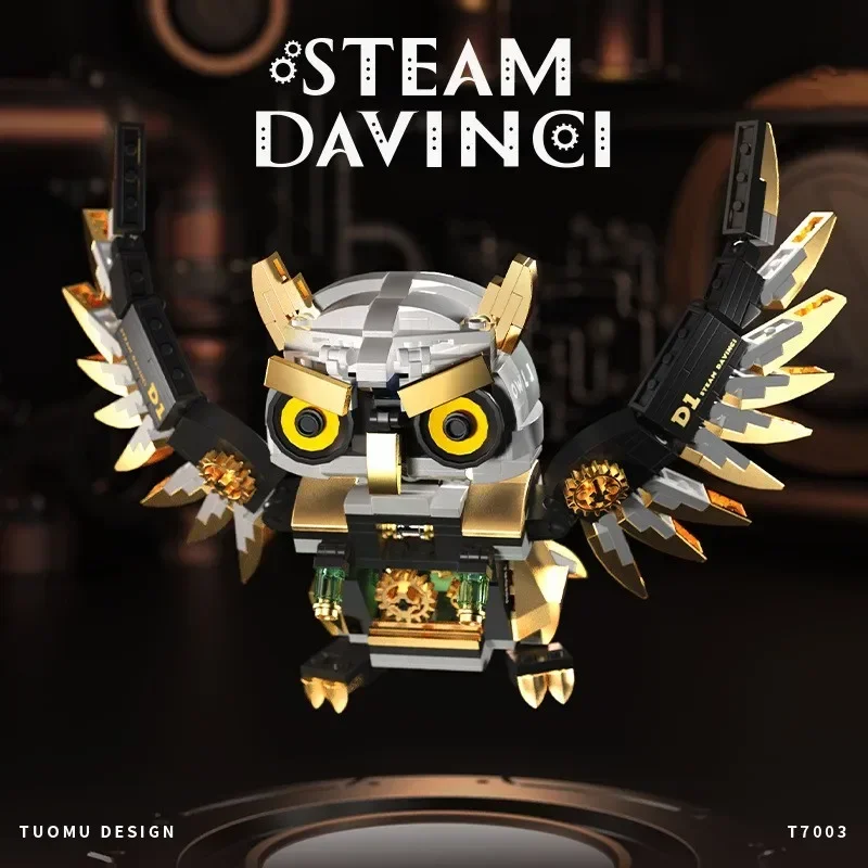 Creatieve bouwstenen Mechanisch Uilmodel Creatieve STEM Educatieve montagestenen Kinderspeelgoed Verjaardagscadeau