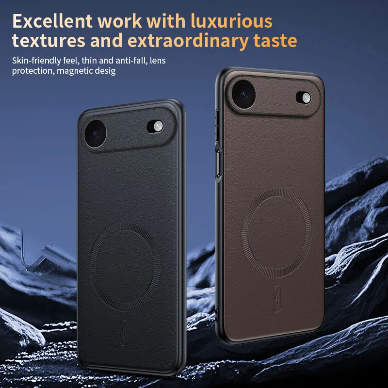 Für iPhone 17 Air Hülle Magnetische Leder-Schutzhülle Für iPhone 17 Air Anti-Fingerabdruck Rutschfest PC+TPU – Detail 22